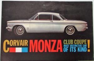 1960 Chevrolet Corvair Monza Features & Facts Color Sales Folder Original