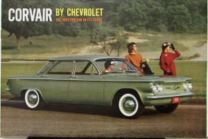 1960 Chevrolet Corvair Sedan & 700 Color Sales Brochure Orig Red Car Inside Page