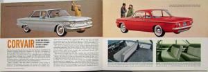 1960 Chevrolet Corvair Sedan & 700 Color Sales Brochure Orig Red Car Inside Page