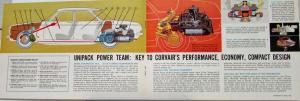 1960 Chevrolet Corvair Sedan & 700 Color Sales Brochure Orig Red Car Inside Page