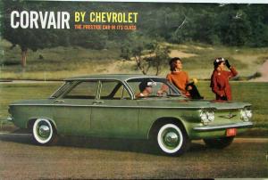 1960 Chevrolet Corvair Sedan & 700 Color Sales Brochure Orig Blue Car Inside Pg