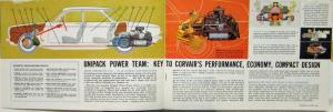 1960 Chevrolet Corvair Sedan & 700 Color Sales Brochure Orig Blue Car Inside Pg