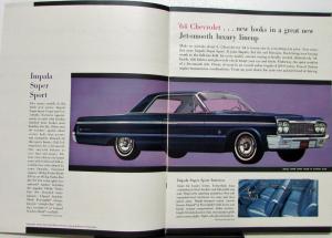 1964 Chevrolet Chevelle Chevy II Corvair Corvette Color Sales Brochure Original