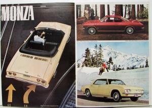 1966 Chevrolet Corvair Corsa Monza 500 Color Sales Brochure Rev 1 Original