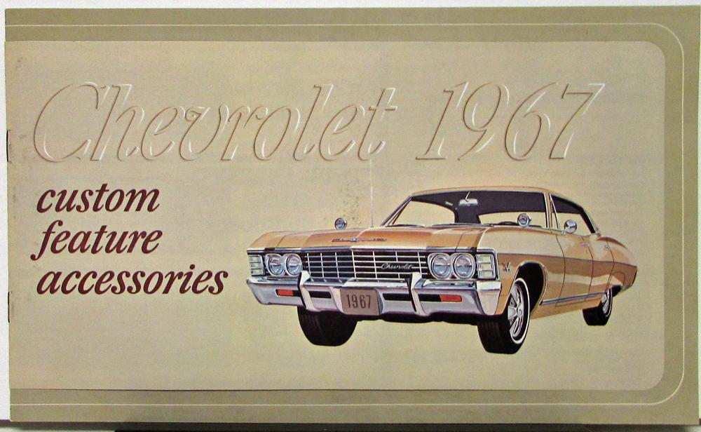 1967 Chevrolet Caprice Impala Belair Corvette Custom Accessories Sales Brochure