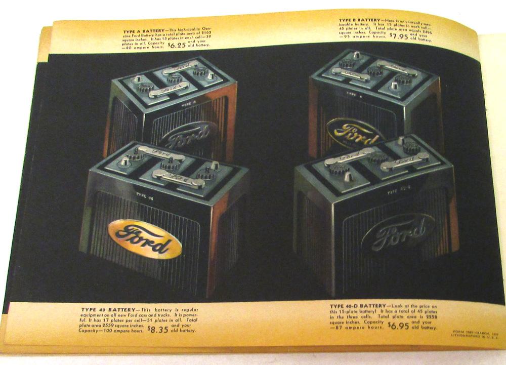 1937 Ford Dealer Accessories Brochure Catalog Large V8 Sedan Coupe Rare