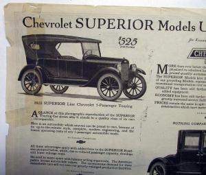 1923 Chevrolet Superior Car Models Sales Folder Original With FOBs & Specs