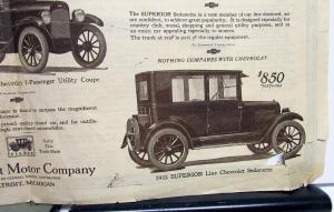 1923 Chevrolet Superior Car Models Sales Folder Original With FOBs & Specs