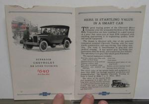1924 Chevrolet Sales Brochure Superior Models & Specifications Original
