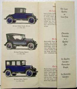 1924 Chevrolet Deluxe Models Utility Coupe Touring Sedan Color Sales Folder Orig