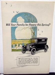 1924 Chevrolet Superior & Utility Models Color Sales Folder Original