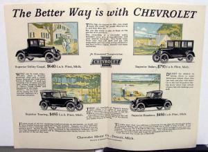 1924 Chevrolet Superior & Utility Models Color Sales Folder Original