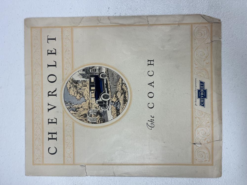 1925 Chevrolet Coach Model Color Sales Folder With Specs Original
