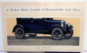 1925 Chevrolet Coach Model Color Sales Folder With Specs Original