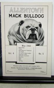 1942 Mack Truck Allentown Bulldog Employee Magazine May