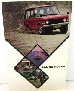 1974 Range Rover Dealer Prestige Sales Brochure 4 X 4 Sport Utility