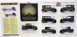 1927 Chevrolet Car & 1 & Half Ton Truck Color Sales Folder Cabriolet & More Orig