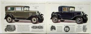 1929 Chevrolet Coach Coupe Cabriolet Sedan Landau Phaeton Color Sales Brochure