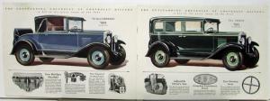 1929 Chevrolet Coach Coupe Cabriolet Sedan Landau Phaeton Color Sales Brochure