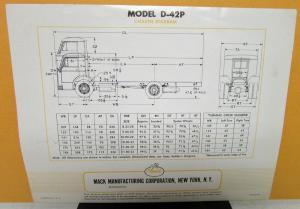 1955 Mack Truck Model D 42P Specification Sheet
