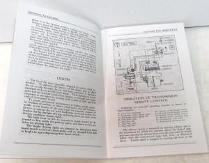 1936 1937 Cord Front Drive Model 810 812 Owners Manual Operation Care New