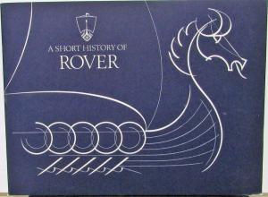 History Of Rover Booklet Jet 1 T3 T4 100 Land Range Rover 2000