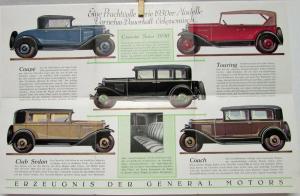 1930 Chevrolet GERMAN TEXT Auto Car Sedan Coupe Touring Coach Sales Folder Orig