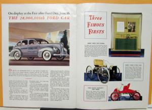 1940 Ford Exposition New York Worlds Fair Hand Out Brochure Displays