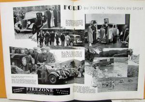 1936 Ford Wereld World Dutch Text Foreign Mkt Mag April No 8 Car Truck Marine