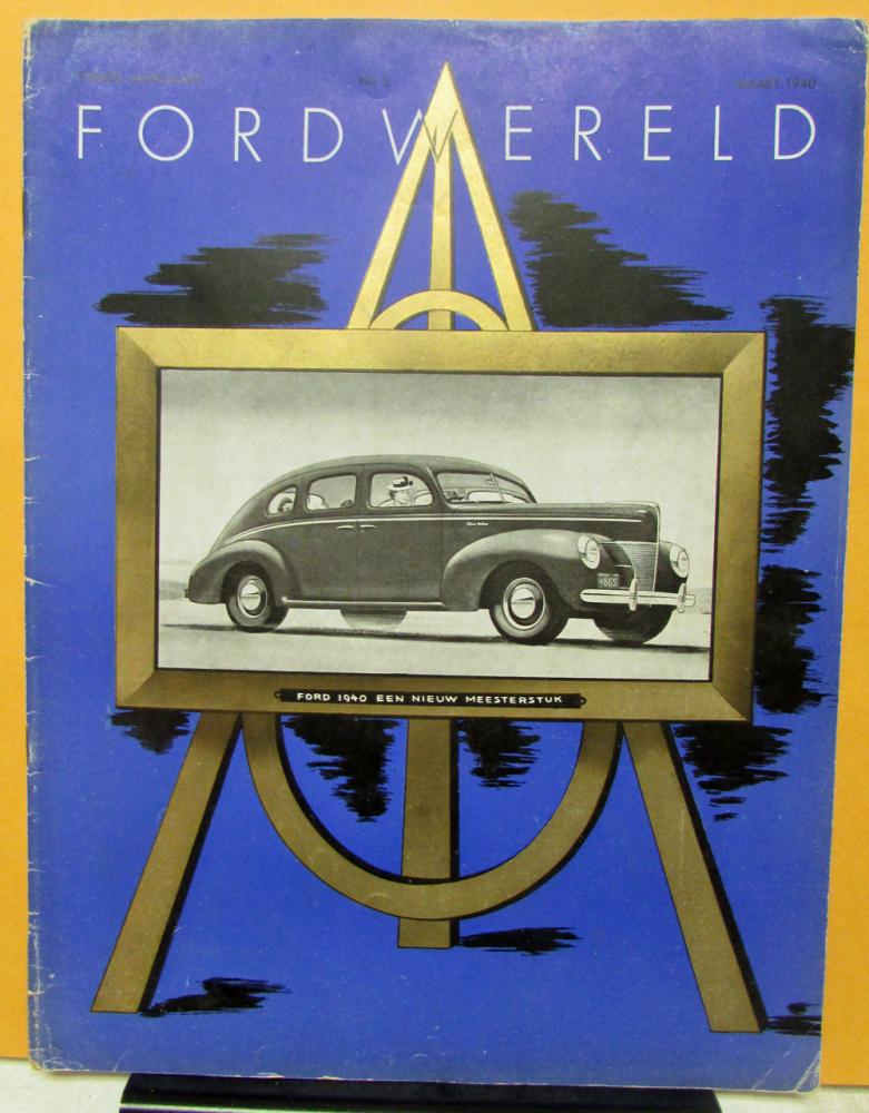 1940 Ford Wereld Car Truck V8 Mercury World Dutch Text Foreign Mkt Mag No 3