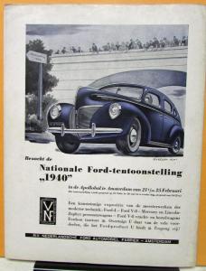 1940 Ford Wereld Car Truck V8 Mercury World Dutch Text Foreign Mkt Mag No 3