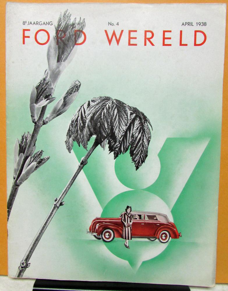 1938 Ford Wereld V8 Car Truck Accessories V12 World Dutch Mkt  Text Mag No 4