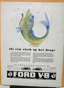 1938 Ford Wereld Car Truck Bus Wrecker World Dutch Text Foreign Mkt Mag No 8