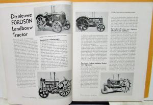 1938 Ford Wereld Car Truck Fordson Tractor Dutch Text Foreign Mkt Mag No 7