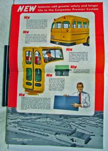 Vintage Carpenter Premier School Bus Dealer Sales Brochure Chevrolet GMC Ford IH