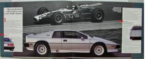 1986 Lotus Esprit Turbocharged Sports Car Large Dealer Sales Brochure US Market