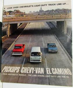 1965 Chevrolet Truck Sales Mailer Folder Pickup Chevy Van El Camino