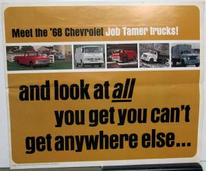 1968 Chevrolet Truck Sales Mailer Folder Job Tamers Pickup Van