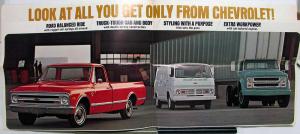 1968 Chevrolet Truck Sales Mailer Folder Job Tamers Pickup Van