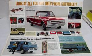 1968 Chevrolet Truck Sales Mailer Folder Job Tamers Pickup Van
