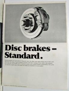 1971 Chevrolet Cheyenne Pickup Truck Sales Mailer Folder Disc Brakes