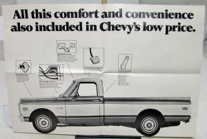 1971 Chevrolet Cheyenne Pickup Truck Sales Mailer Folder Disc Brakes