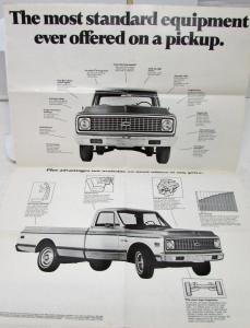 1971 Chevrolet Cheyenne Pickup Truck Sales Mailer Folder Disc Brakes