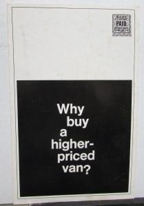 1968 Chevrolet Sportvan Chevy Van Sales Mailer Folder