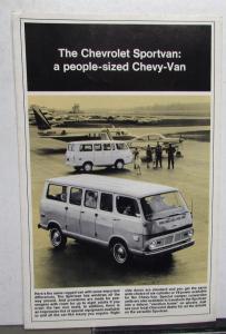 1968 Chevrolet Sportvan Chevy Van Sales Mailer Folder