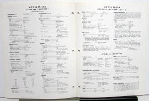 1962 Mack Truck Model M 30X Specification Sheet