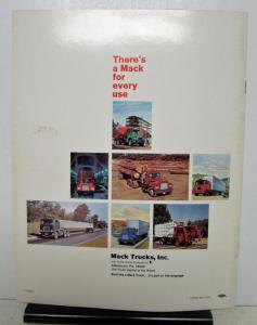 1964 Mack Truck Model MB Sales Brochure With Front Page Fold Out