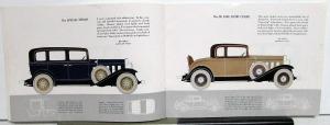 1932 Chevrolet Six Coach Coupe Sedan Phaeton Cabriolet Roadster Sales Brochure