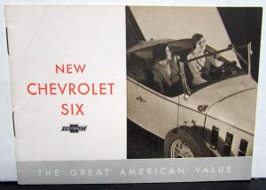 1932 Chevrolet 6 Pocket Sale Brochure Coupe Phaeton Cabriolet Roadster Original