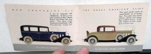 1932 Chevrolet 6 Pocket Sale Brochure Coupe Phaeton Cabriolet Roadster Original